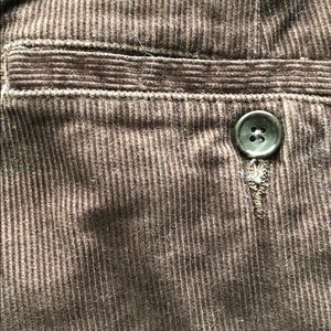 Eddie Bauer classic fit brown corduroy trousers.